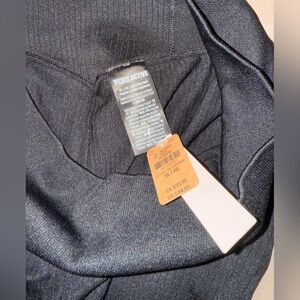 PINK active Black Ribbed Leggings XL